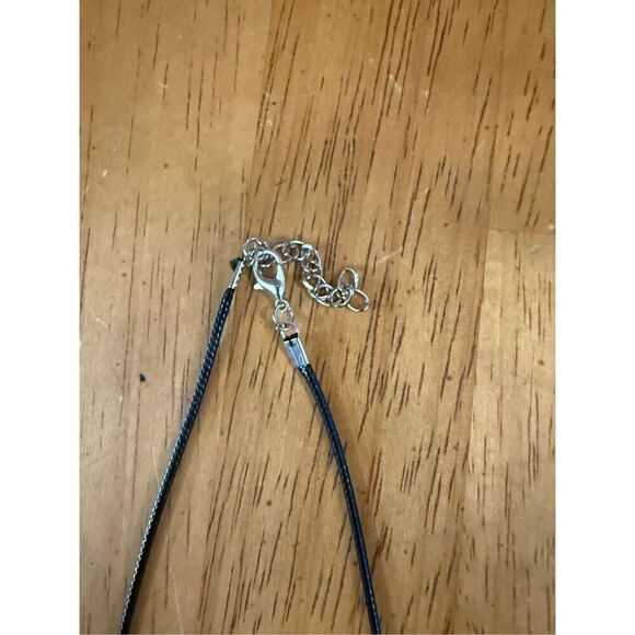 Spike Nail Cross Necklace with Leather cord 21" - Picture 4 of 5